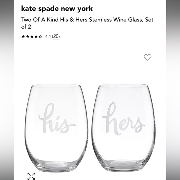 kate spade Other - Kate Spade Wine Glasses Set
